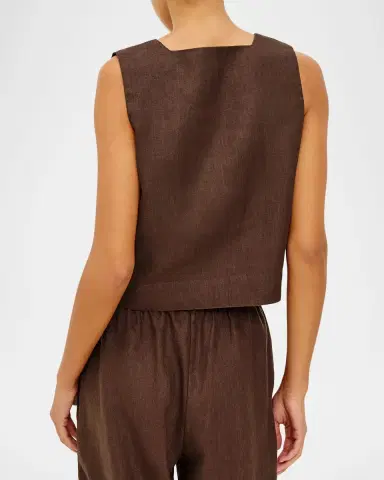 RAILS Akira Linen Crop Top | Thumbnail 6 RAILS Akira Linen Crop Top | Thumbnail 6