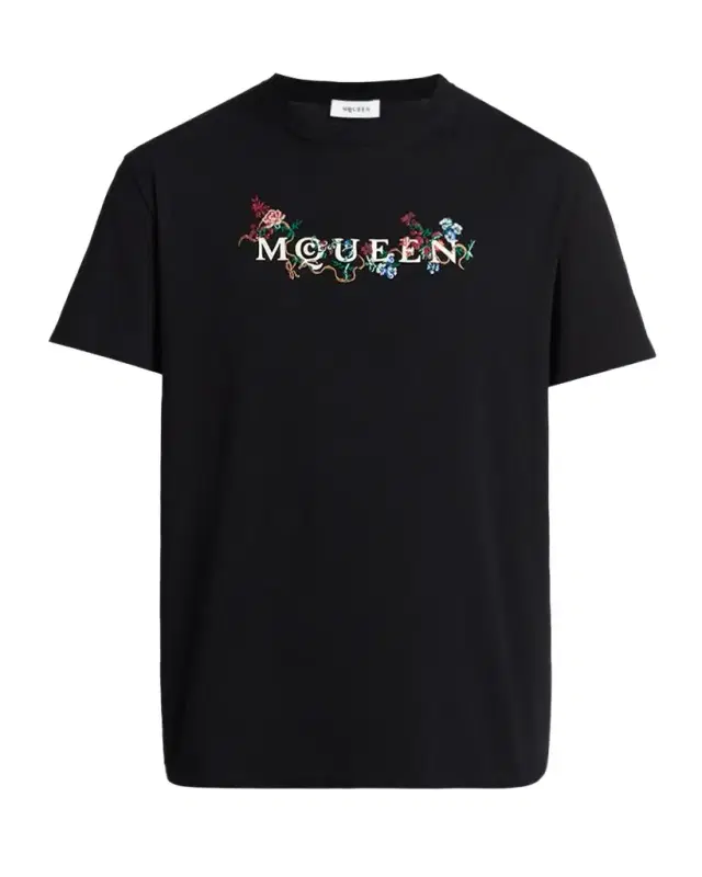 Men 's Floral-Embroidered Logo T-Shirt
