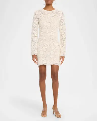 Veronica Beard Teresia Floral Lace A-Line Minidress | Thumbnail 2