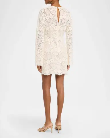 Veronica Beard Teresia Floral Lace A-Line Minidress | Thumbnail 3