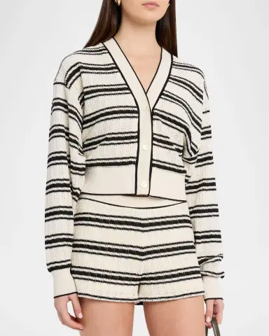 Ramy Brook Romy Striped Crochet Cardigan | Thumbnail 4 Ramy Brook Romy Striped Crochet Cardigan | Thumbnail 4