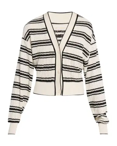 Ramy Brook Romy Striped Crochet Cardigan | Thumbnail 1 Ramy Brook Romy Striped Crochet Cardigan | Thumbnail 1