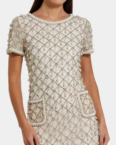 Mac Duggal Beaded Embellished Minidress | Thumbnail 3 Mac Duggal Beaded Embellished Minidress | Thumbnail 3