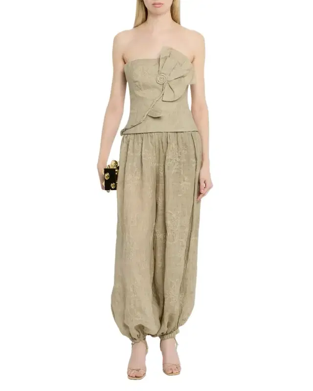 Florence Embroidered Strapless Top