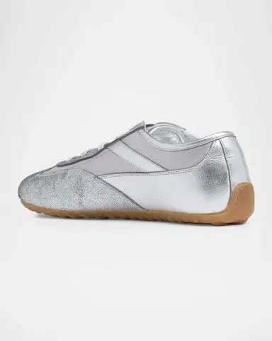 Alexander McQueen Men's Boxe Leather & Nylon Low-Top Sneakers | Thumbnail 2