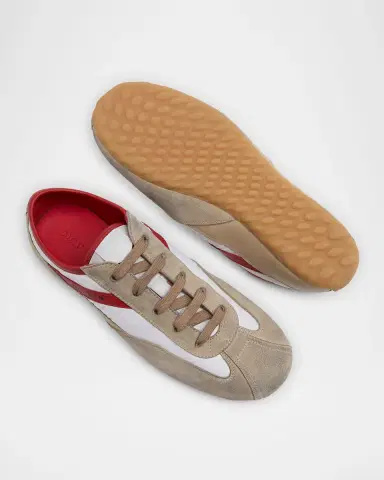McQueen Men 's Boxe Suede, Nylon, & Leather Low-Top Sneakers | Thumbnail 2
