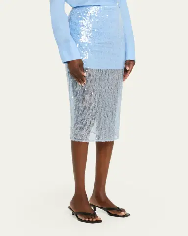 Veronica Beard Allora Sequined Midi Skirt | Thumbnail 4