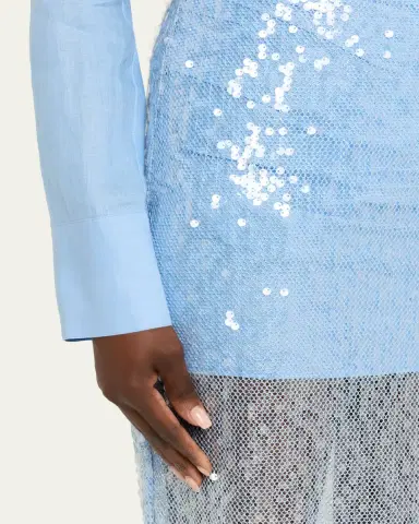 Veronica Beard Allora Sequined Midi Skirt | Thumbnail 5