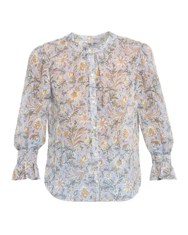 Veronica Beard Ashlynn Floral Chiffon Button-Front Blouse | Thumbnail 1