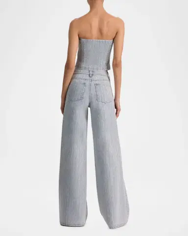 Alice + Olivia Kelcey Denim Strapless Top | Thumbnail 3 Alice + Olivia Kelcey Denim Strapless Top | Thumbnail 3