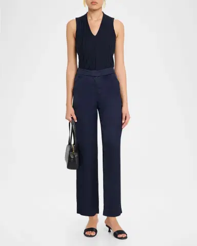 Veronica Beard Brixton Straight-Leg Pants | Thumbnail 2
