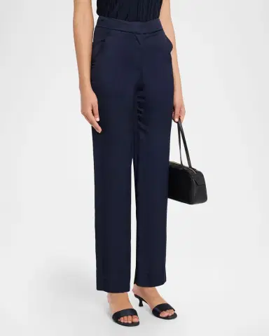 Veronica Beard Brixton Straight-Leg Pants | Thumbnail 4