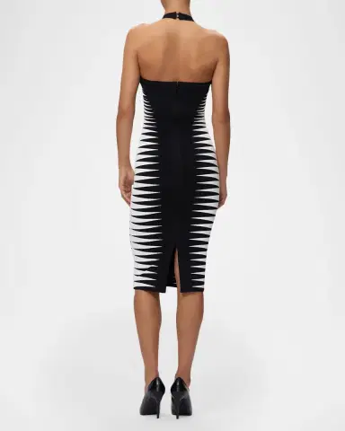 Hervé Léger The Amaris Geometric Bandage Midi Dress | Thumbnail 3 Hervé Léger The Amaris Geometric Bandage Midi Dress | Thumbnail 3