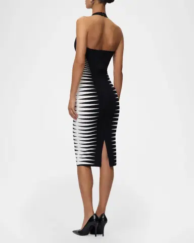 Hervé Léger The Amaris Geometric Bandage Midi Dress | Thumbnail 6 Hervé Léger The Amaris Geometric Bandage Midi Dress | Thumbnail 6