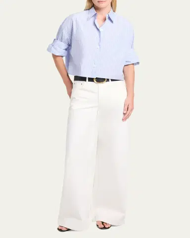 TWP Next Ex Striped Cropped Shirt | Thumbnail 6 TWP Next Ex Striped Cropped Shirt | Thumbnail 6