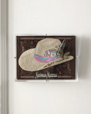 Stephen Wilson Studio "The Western Hat" Petite Embroidered Art | Thumbnail 3
