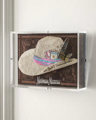 Stephen Wilson Studio "The Western Hat" Petite Embroidered Art | Thumbnail 4