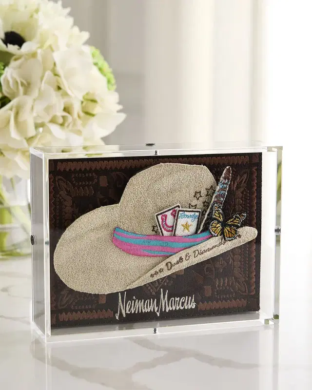 Stephen Wilson Studio "The Western Hat" Petite Embroidered Art