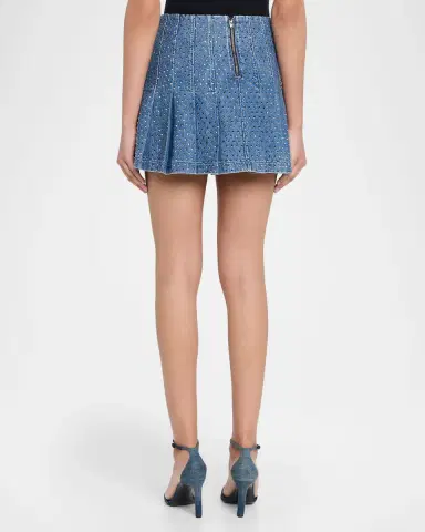 Alice + Olivia Carter Embellished Denim Mini Skirt | Thumbnail 3 Alice + Olivia Carter Embellished Denim Mini Skirt | Thumbnail 3