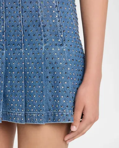 Alice + Olivia Carter Embellished Denim Mini Skirt | Thumbnail 5 Alice + Olivia Carter Embellished Denim Mini Skirt | Thumbnail 5