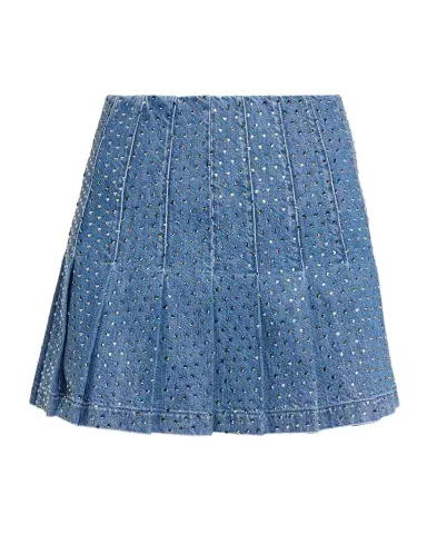 Alice + Olivia Carter Embellished Denim Mini Skirt | Thumbnail 1 Alice + Olivia Carter Embellished Denim Mini Skirt | Thumbnail 1