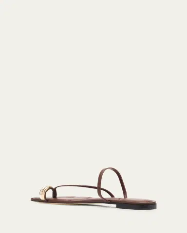 Vince Polli Leather Toe-Ring Flat Sandals | Thumbnail 4