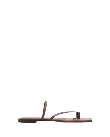Vince Polli Leather Toe-Ring Flat Sandals | Thumbnail 1
