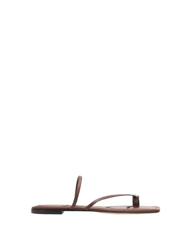 Vince Polli Leather Toe-Ring Flat Sandals