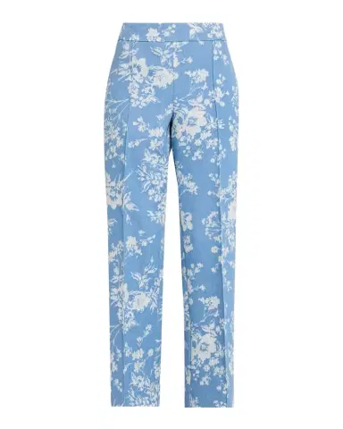 Elie Tahari The Gabby Straight-Leg Floral Denim Pants | Thumbnail 1 Elie Tahari The Gabby Straight-Leg Floral Denim Pants | Thumbnail 1