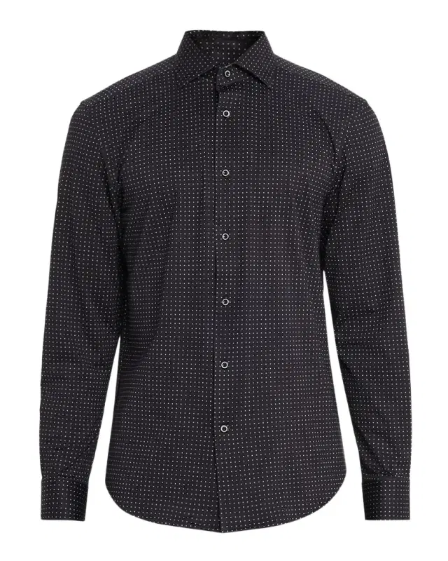 Bugatchi Men 's Devon 8-Way Stretch OoohCotton Micro-Dot Dress Shirt