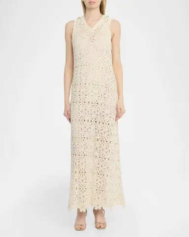 JBQ Lainey Hooded Crochet Maxi Dress | Thumbnail 2