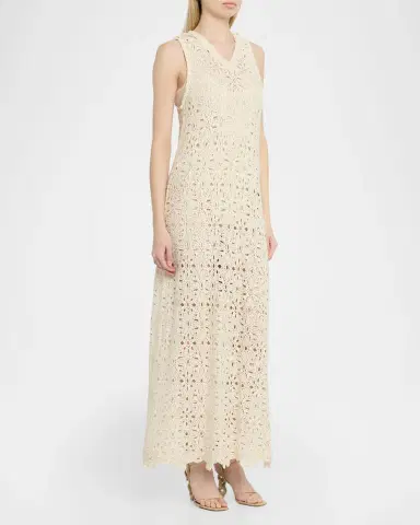 JBQ Lainey Hooded Crochet Maxi Dress | Thumbnail 4