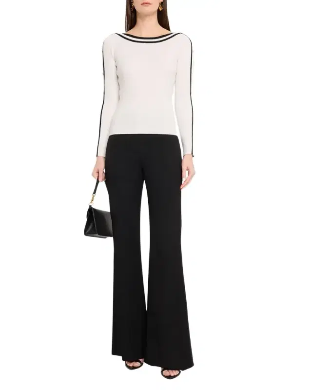 The Abbie Bateau-Neck Rib Knit Sweater