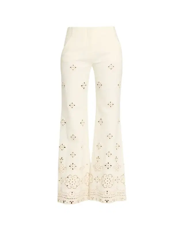 Veronica Beard Komi Eyelet Flare Pants