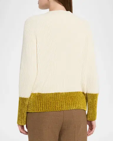 Marni Colorblock Fisherman Rib Crewneck Sweater | Thumbnail 3 Marni Colorblock Fisherman Rib Crewneck Sweater | Thumbnail 3