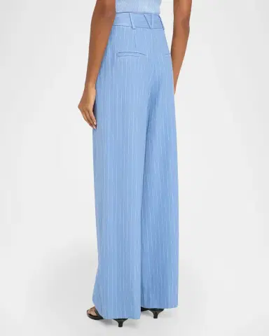 Veronica Beard Heyser Pinstripe Wide-Leg Pants | Thumbnail 3 Veronica Beard Heyser Pinstripe Wide-Leg Pants | Thumbnail 3