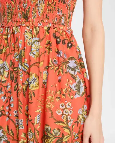 Cara Cara Carmen Floral Smocked Midi Dress | Thumbnail 5 Cara Cara Carmen Floral Smocked Midi Dress | Thumbnail 5