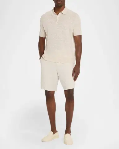 Bugatchi Men's Linen 3-Button Knit Polo Shirt | Thumbnail 2 Bugatchi Men's Linen 3-Button Knit Polo Shirt | Thumbnail 2