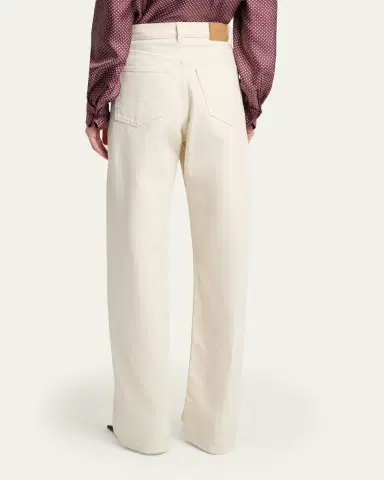 Saint Laurent V-Waist Baggy Straight-Leg Jeans | Thumbnail 4 Saint Laurent V-Waist Baggy Straight-Leg Jeans | Thumbnail 4