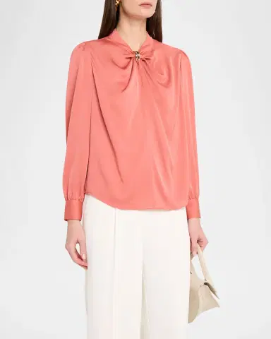 Elie Tahari Stretch-Silk Blouse | Thumbnail 4 Elie Tahari Stretch-Silk Blouse | Thumbnail 4