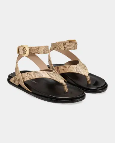 Stuart Weitzman MaryKate Snake-Printed Leather Sandals | Thumbnail 4