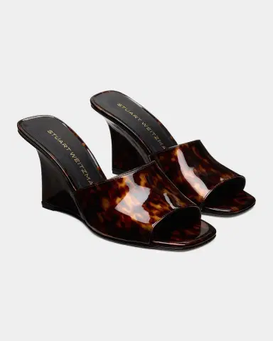 Stuart Weitzman 85mm Vinnie Patent Leather Wedge Mules | Thumbnail 5 Stuart Weitzman 85mm Vinnie Patent Leather Wedge Mules | Thumbnail 5