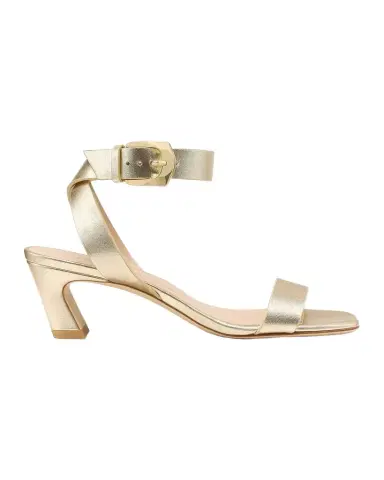 Stuart Weitzman 50mm Sai Metallic Leather Ankle-Strap Sandals | Thumbnail 1