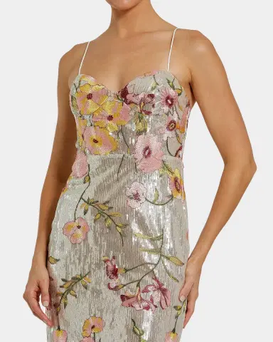 Mac Duggal Bustier Floral Appliqué Gown | Thumbnail 3 Mac Duggal Bustier Floral Appliqué Gown | Thumbnail 3