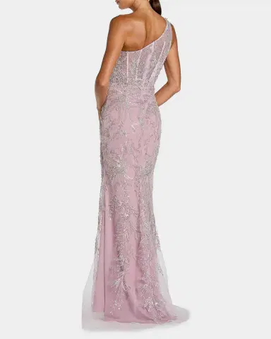 Mac Duggal Embellished One-Shoulder Gown | Thumbnail 2 Mac Duggal Embellished One-Shoulder Gown | Thumbnail 2