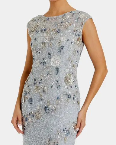 Mac Duggal Beaded Trumpet Gown | Thumbnail 3 Mac Duggal Beaded Trumpet Gown | Thumbnail 3