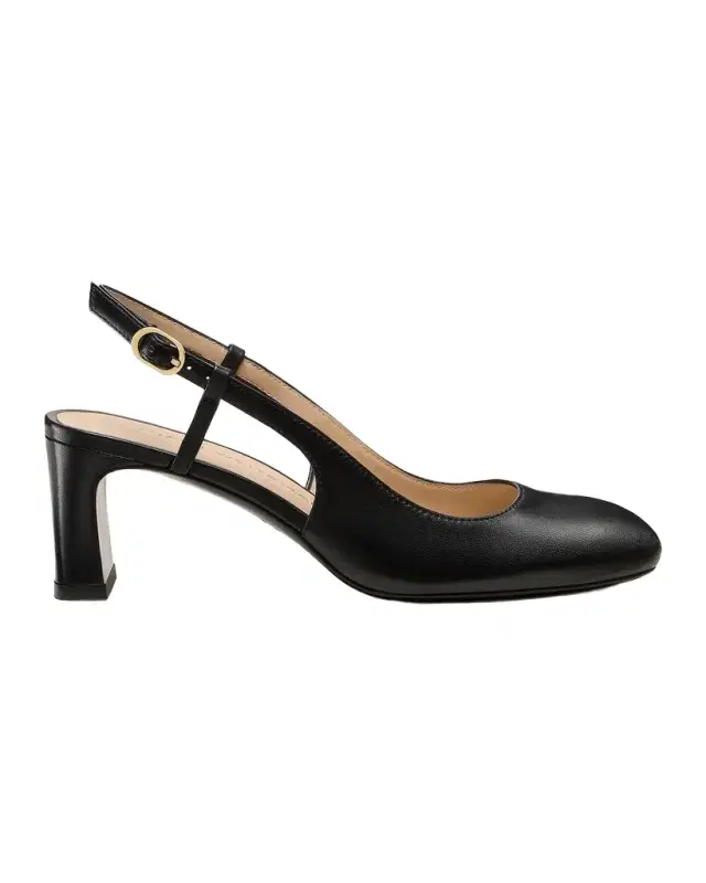 60mm Babette Leather Slingback Pumps