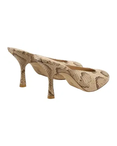 Stuart Weitzman 85mm Madison Snakeskin-Print Leather Mule Pumps | Thumbnail 1