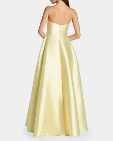 Mac Duggal Floral Mikado A-Line Strapless Gown | Thumbnail 2 Mac Duggal Floral Mikado A-Line Strapless Gown | Thumbnail 2