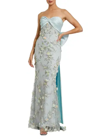 Mac Duggal Sequin-Embellished Bow Column Gown | Thumbnail 1 Mac Duggal Sequin-Embellished Bow Column Gown | Thumbnail 1